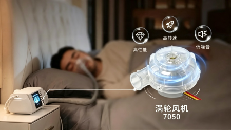 专为睡眠呼吸机设计 | 四方光电涡轮风机7050全新上市
